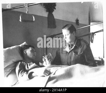 WEIHNACHTEN IM BRITISCHEN GENERAL HOSPITAL 104 : BEOBACHTERGESCHICHTE - Major Barbara Stimson, Orthopädische Fachärztin für das British General Hospital British Army 104 Stockfoto