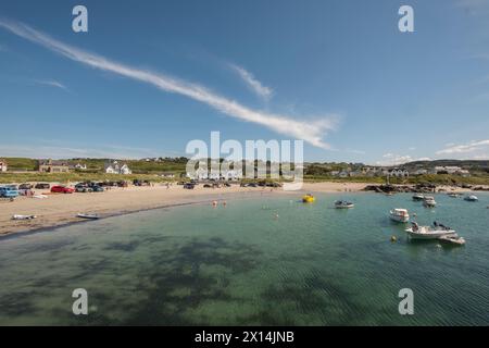 Portnablagh liegt an Donegals Nordwestküste, insbesondere an der Westseite der Sheephaven Bay. Stockfoto