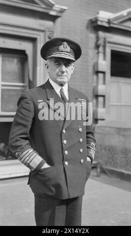 DER ZWEITE WELTKRIEG 1939–1945: GROSSBRITANNIEN: PERSÖNLICHKEITEN – Admiral der Flotte Sir Dudley Pound, der 1939–1942 Vorsitzender des British Chiefs of Staff Committee war. Er blieb First Sea Lord, bis ihn seine Gesundheit 1943 Pound, Alfred Dudley Pickman Rogers, Royal Navy, zum Rücktritt zwang Stockfoto