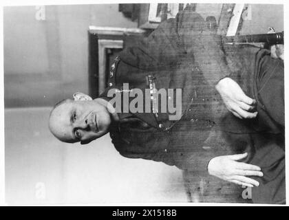 Die Porträts von Lord Gort von der britischen Armee sind auf Glasnegativen festgehalten, die ihn in Militäruniform und offiziellen Posen zeigen. Stockfoto