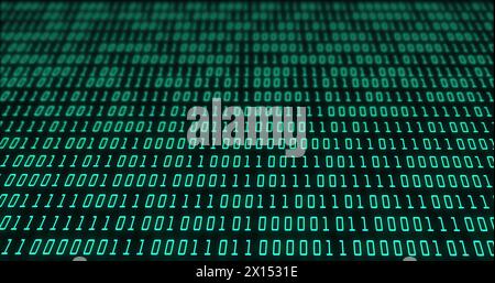 Bild der Datenverarbeitung auf schwarzem Hintergrund Stockfoto