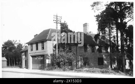 Eine Feuerwache in Blackdown innerhalb des Aldershot Command, Teil der Infrastruktur der britischen Armee. Stockfoto