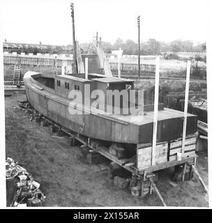 DIE INGENIEURE VON ROYAL BAUEN DAS NEUE CRAFT50 FT. Twin Screw Tug - Allgemeine Ansicht des Schleppers, britische Armee Stockfoto