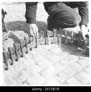 FÜNFTE ARMEE: ANZIO BRÜCKENKOPF - die Schiene ist etwas schmal gebaut und kann leicht durch Maschinengewehrfeuer der britischen Armee beschädigt werden Stockfoto