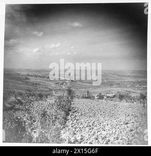 ACHTE ARMEE : DIVERSE - (SCHLIESSEN) das flache Land, über das die 4 (BR) Division vorrücken musste. 18717 kann man den hohen Boden sehen, der noch immer von der feindlichen britischen Armee gehalten wird Stockfoto