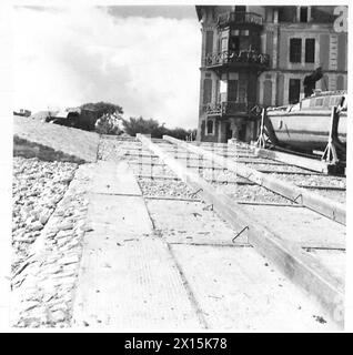 FOTOS VON VORGEFERTIGTEN ANSCHLÜSSEN USW. - Betonrampe und Hutbahn, britische Armee, 21. Armeegruppe Stockfoto