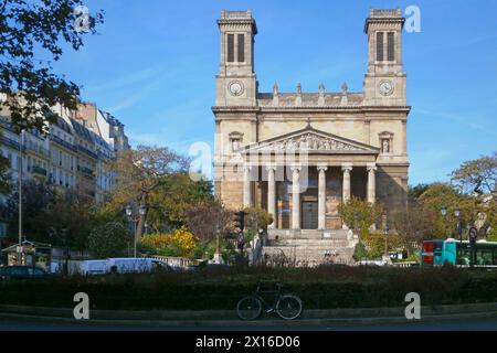 Paris, Frankreich - 16. Oktober 2018: Die Kirche Saint-Vincent-de-Paul (französisch: Eglise Saint-Vincent-de-Paul) ist eine Kirche im 10. Arrondissement Stockfoto