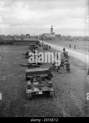 DIE BRITISCHE ARMEE IN FRANKREICH 1939-40 - 25-pdr Feldgeschütze und Träger der 2. Regiment Royal Horse Artillery in La Bassee, Dezember 1939 Stockfoto