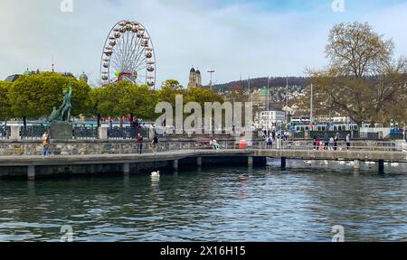 Sonntags in Zürich Stockfoto