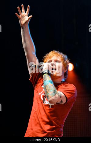 Ed Sheeran, V2012, Hylands Park, Chelmsford, Essex, Großbritannien - 18. August 2012 Stockfoto