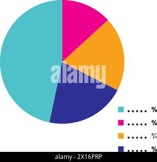 Statistikvektorsymbol, Infografik-Diagrammsymbol. Moderne, einfache flache Vektorillustration. Stock Vektor