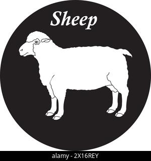 Schafe Icon Vektor Illustration Symbol Design Stock Vektor