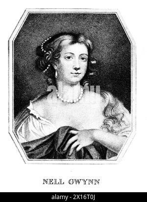 Eleanor 'Nell' Gwyn (1650-1687), 18. Jahrhundert. Von Nicolas Schenker (ca. 1760–1848), nach Peter Lely (1618–1680). Nell Gwyn war eine englische Schauspielerin und Prominente aus der Restoration-Zeit. Sie ist bekannt als langjährige Geliebte von König Karl II. Von England. Stockfoto