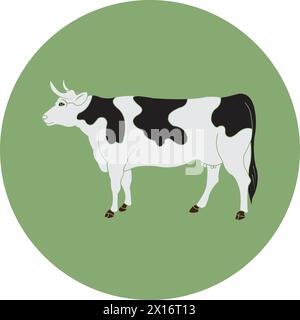 Kuh-Symbol Vektor-Illustration einfaches Design Stock Vektor