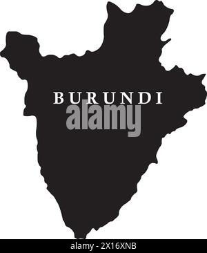 Burundi Landkarte, Vektor Illustration Design Hintergrund Stock Vektor