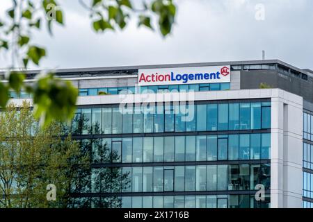 Hauptsitz von Action Logement, einer französischen Vereinigung, die für die Verwaltung des sozialen Wohnungsbaus in Frankreich zuständig ist Stockfoto