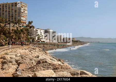 Beliebter mediterraner Ferienort Torremolinos in Spanien. Stockfoto
