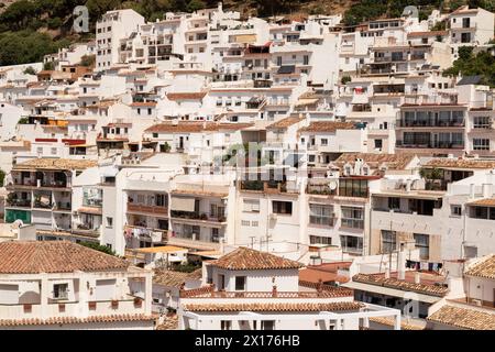 Malerisches weiß getünchtes Bergdorf Mijas in Andalusien; Südspanien. Stockfoto