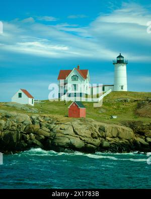 Nubble Lighthouse in York, Maine Stockfoto