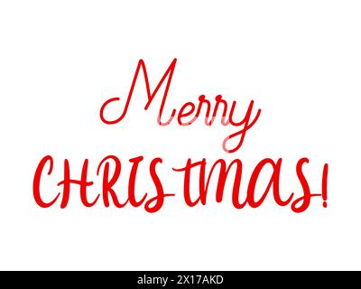 Hand Frohe Weihnachten gezeichnet Stock Vektor