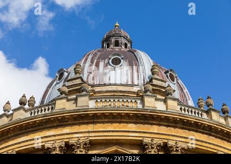 Die Radcliffe Kamera (Detail), Oxford, England. Stockfoto