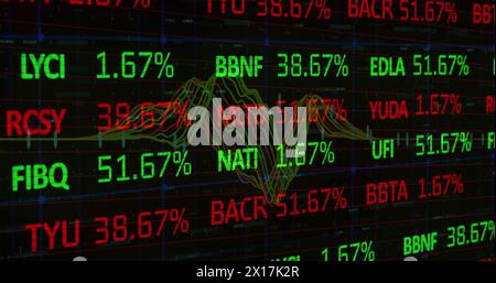 Bild von Statistiken und der Verarbeitung von Finanzdaten Stockfoto