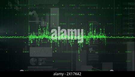 Bild von Statistiken und der Verarbeitung von Finanzdaten Stockfoto