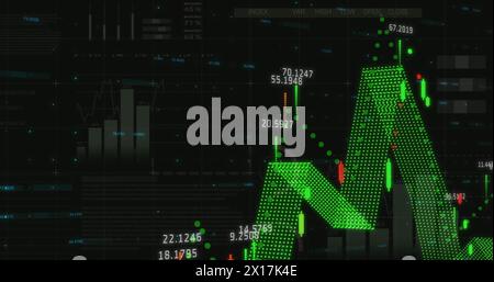 Bild von Statistiken und der Verarbeitung von Finanzdaten Stockfoto