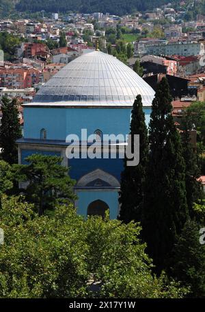 Das Grüne Grab befindet sich in Bursa, Türkei und wurde im 15. Jahrhundert erbaut. Stockfoto