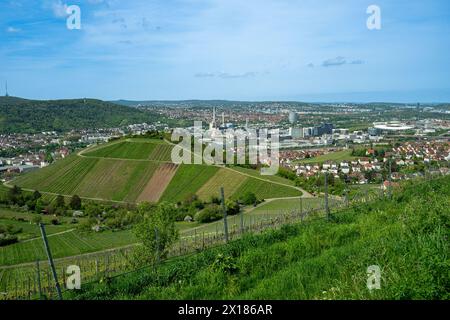 Die Grabkapelle am Württemberg in Stuttgart-Rotenberg bietet einen malerischen Blick über das Neckartal und Stuttgart. Baden-Württemberg, Deutsch Stockfoto