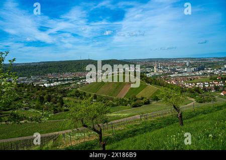 Die Grabkapelle am Württemberg in Stuttgart-Rotenberg bietet einen malerischen Blick über das Neckartal und Stuttgart. Baden-Württemberg, Deutsch Stockfoto