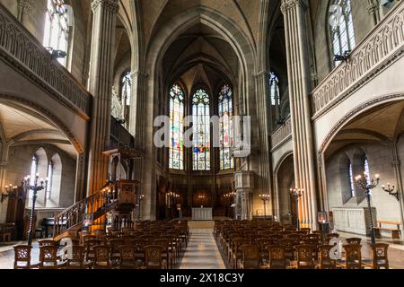 Interior, Elisabethenkirche, Basel, Kanton Basel-Stadt, Schweiz Stockfoto