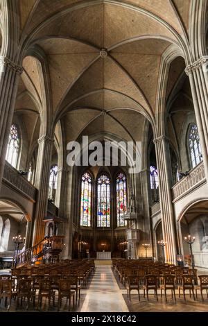 Interior, Elisabethenkirche, Basel, Kanton Basel-Stadt, Schweiz Stockfoto