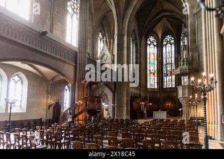 Interior, Elisabethenkirche, Basel, Kanton Basel-Stadt, Schweiz Stockfoto