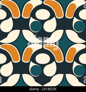 Abstrakte asymmetrische geometrische Vektormuster Illustration, moderner Stil mit kühnen Formen und Symbolen, modernistische Designkunst Stock Vektor