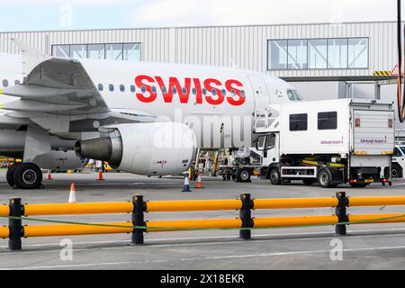 Flughafen Edinburgh, Swiss Air Stockfoto