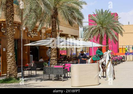 Riad, Saudi-Arabien, 13. April 2024. Al Masmak Palace 1895 ist eine Festung aus Lehm und Lehmziegel, die Zeuge der Gründung des Königreichs im Jahre 1902 King ab war Stockfoto