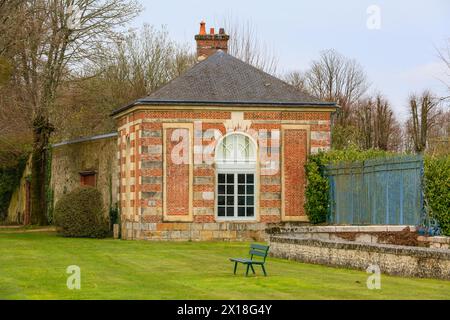 Schloss Chateau de la Ferte-Vidame Park und Ruinen, Département Eure-et-Loir, Region Centre-Val de Loire, Frankreich Stockfoto