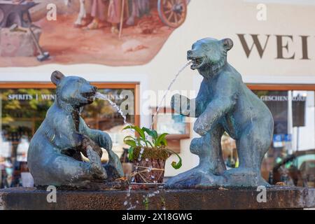 Baerenbrunnen, Landkreis Garmisch, Garmisch-Partenkirchen, Werdenfelser Land, Oberbayern, Bayern, Deutschland Stockfoto