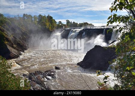 Chaudiere Wasserfälle im Sommer. Levis, Quebec, Kanada Stockfoto