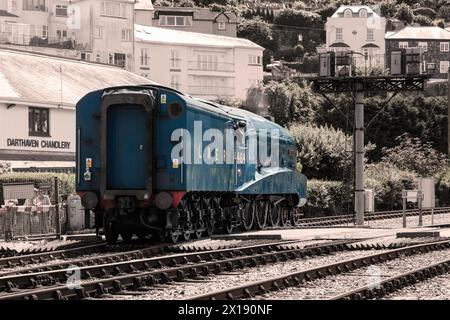 UK, England, Devon, LNER A4 Pacific 'Bittern' zu Besuch bei Kingswear Station an der Dartmouth Steam Railway Stockfoto
