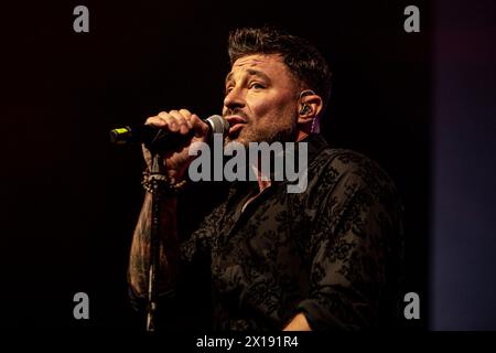 Duncan James (Blau) Konzert im Fabrique, Mailand, Italien 15. April 2024 - The Greatest Hits Tour © Giorgia de Dato Stockfoto