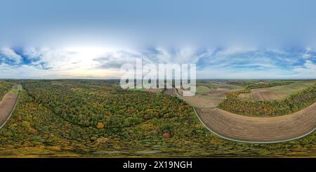 360 Grad Panorama Ansicht von 360 Grad Luftaufnahme Sieben Rusten Altar Matzner Wald