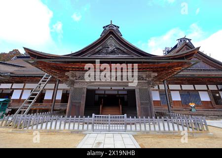 Tempel in der Gegend von Kongobu-JI, ein historischer buddhistischer Tempelkomplex in Koyasan, Koya, Ito District, Wakayama, Japan Stockfoto