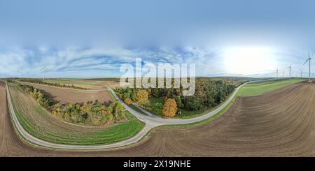 360 Grad Panorama Ansicht von 360 Grad Luftaufnahme Sieben Rusten Altar Matzner Wald