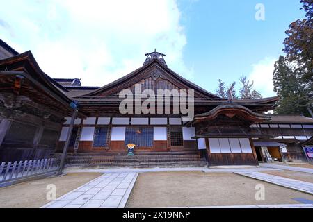 Tempel in der Gegend von Kongobu-JI, ein historischer buddhistischer Tempelkomplex in Koyasan, Koya, Ito District, Wakayama, Japan Stockfoto