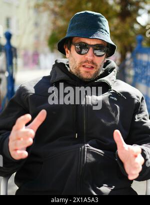 "Kreiml" im Interview des österreichischen Rap-Duos Kreiml & Samurai mit der APA - Austria Press Agency am Dienstag, 19. März 2024, in Wien. - 20240319 PD16185 Credit: APA-PictureDesk/Alamy Live News Stockfoto