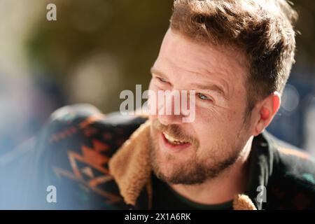 "Samurai" im Interview des österreichischen Rap-Duos Kreiml & Samurai mit der APA - Austria Press Agency am Dienstag, 19. März 2024, in Wien. - 20240319 PD16189 Credit: APA-PictureDesk/Alamy Live News Stockfoto