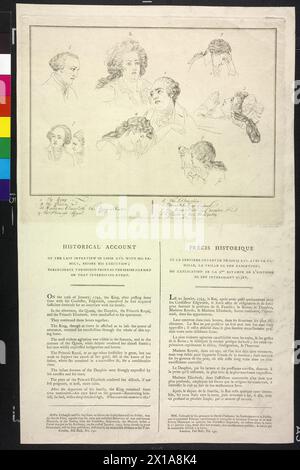 Das letzte Treffen Lewis XVI., König von Frankreich, mit seiner Familie, am Abend vor seiner Hinrichtung, am 20.1,1793, illustrierte Person Schlüssel zu einem Stippelstich / Radierung von Luigi Schiavonetti nach einem Gemälde von Charles Benazech. - 17940310 PD0002 - Rechteinfo: Rechte verwaltet (RM) Stockfoto