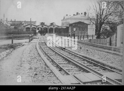 Wien 19, Zahnradbahn auf dem Kahlenberg (Gipfel), Talstation in Nussdorf, 1875 - 18750101 PD3772 - Rechteinfo: Rights Managed (RM) Stockfoto